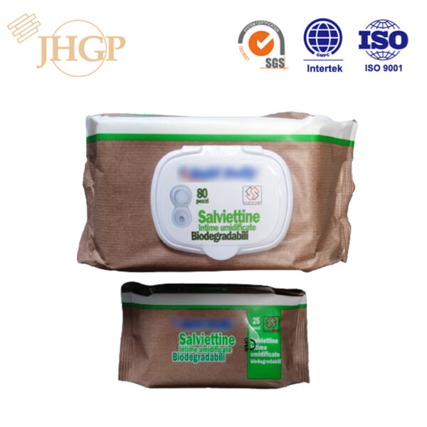 pure water flushable biodegradable wet toilet wipes